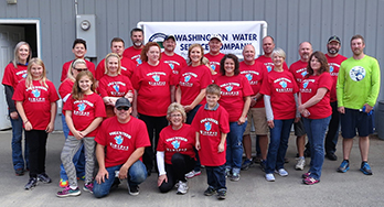 Employees attending Race for a Soldier event