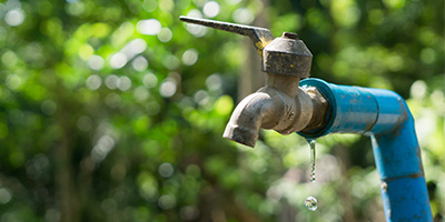 Leaking outdoor faucet