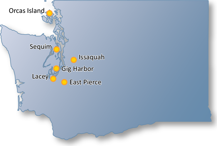 Washington service area map
