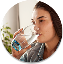 Woman drinking water