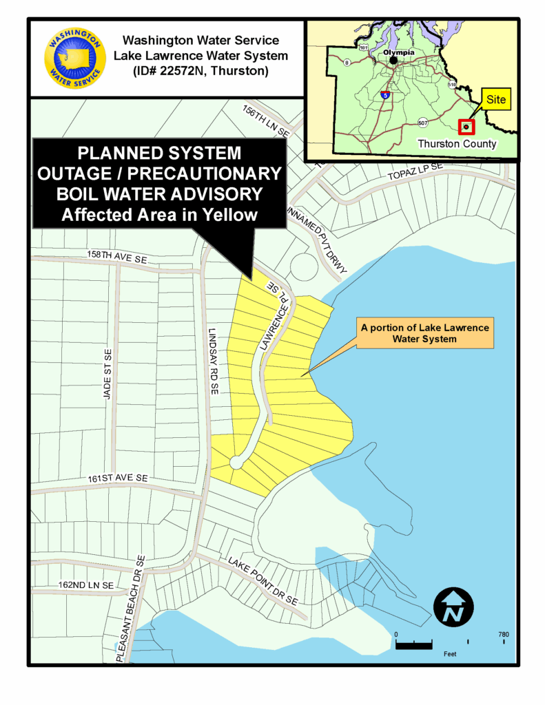 Map of affected Lake Lawrence area 