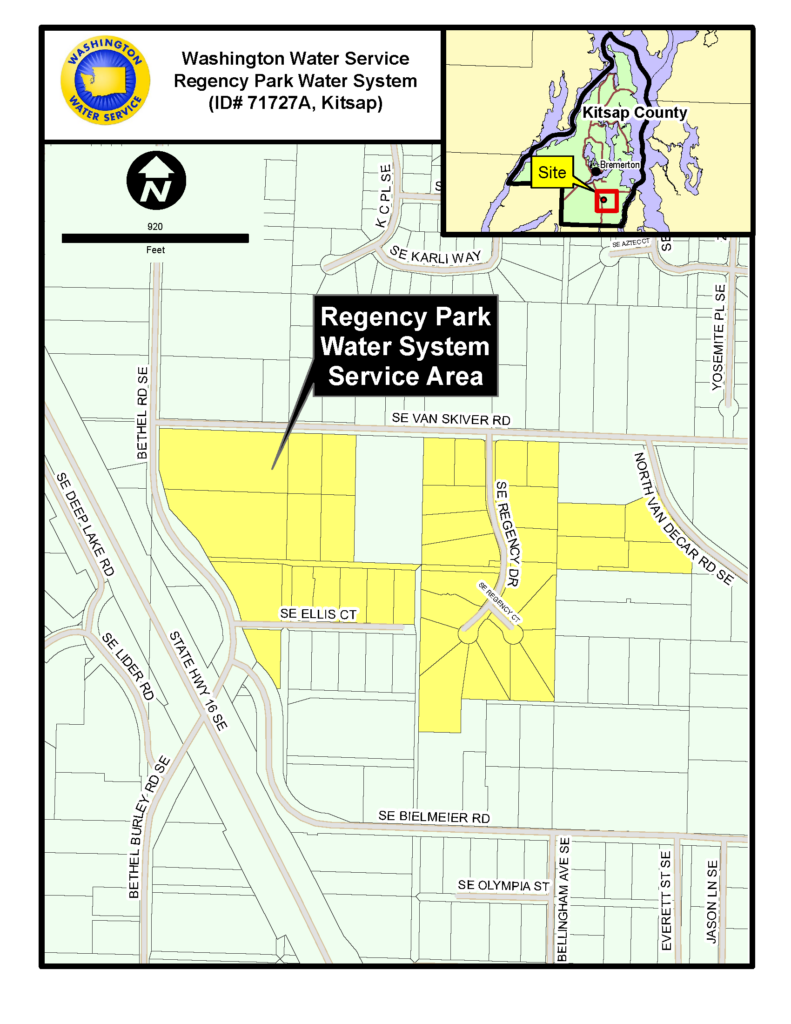 Map of affected Regency Park Water System.