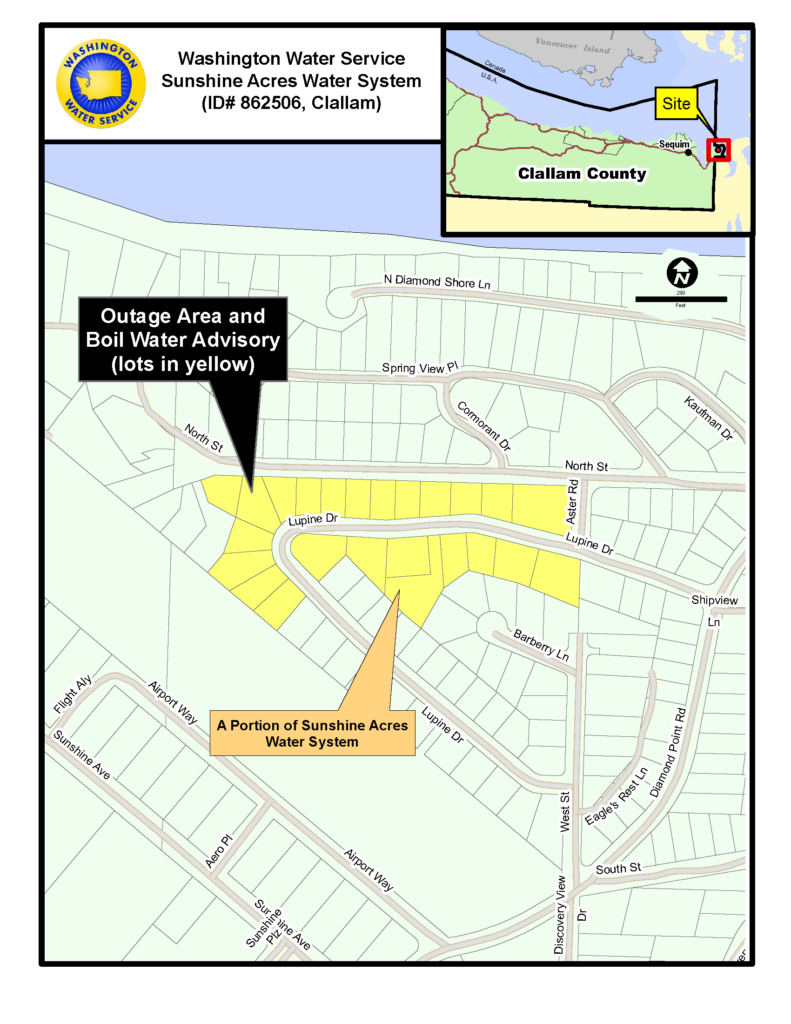 map of affected Sunshine Acres area
