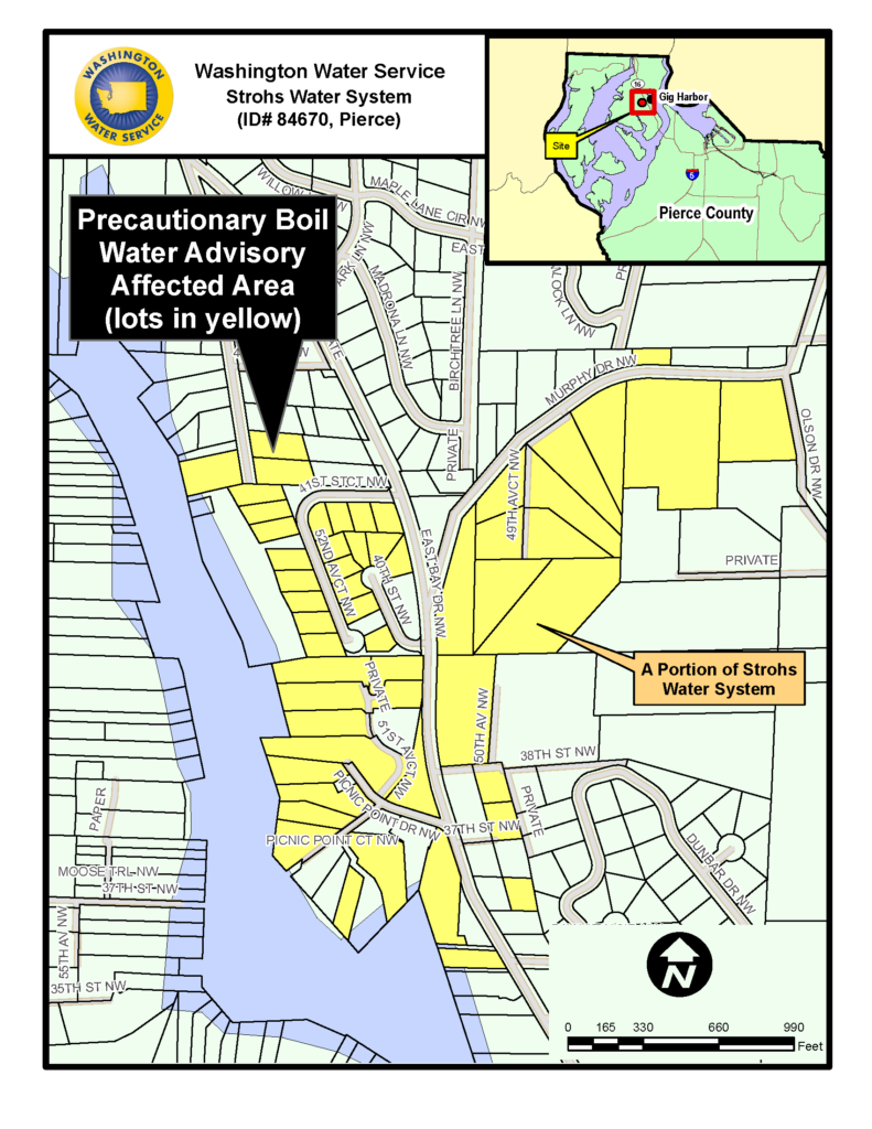Map of affected Strohs outage area.