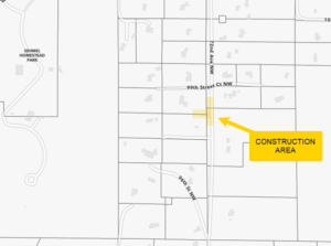 Map directing to construction site of new corrosion control treatment plant in S&I Water System