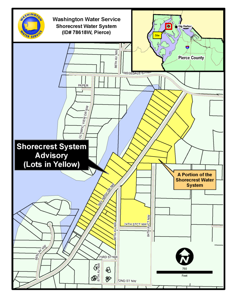 map of affected Shorecrest area